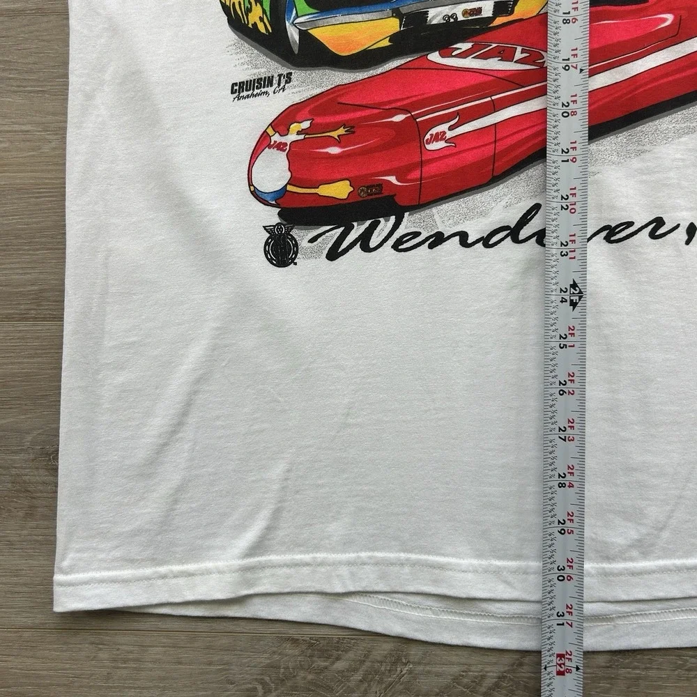 Vintage 1999 XL Bonneville Speedweek White T-shirt AOP Racing Tee Wendover,Utah